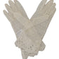 Dolce & Gabbana Chic White Wrist Length Gloves