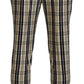 Chic Multicolor Checkered Cotton Pants - SEHABRANDS