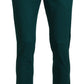 Elegantly Tailored Green Pure Cotton Pants - SEHABRANDS