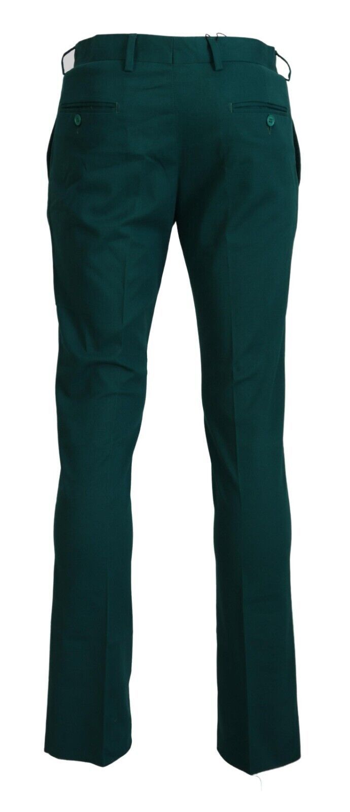 Elegantly Tailored Green Pure Cotton Pants - SEHABRANDS