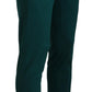 Elegantly Tailored Green Pure Cotton Pants - SEHABRANDS