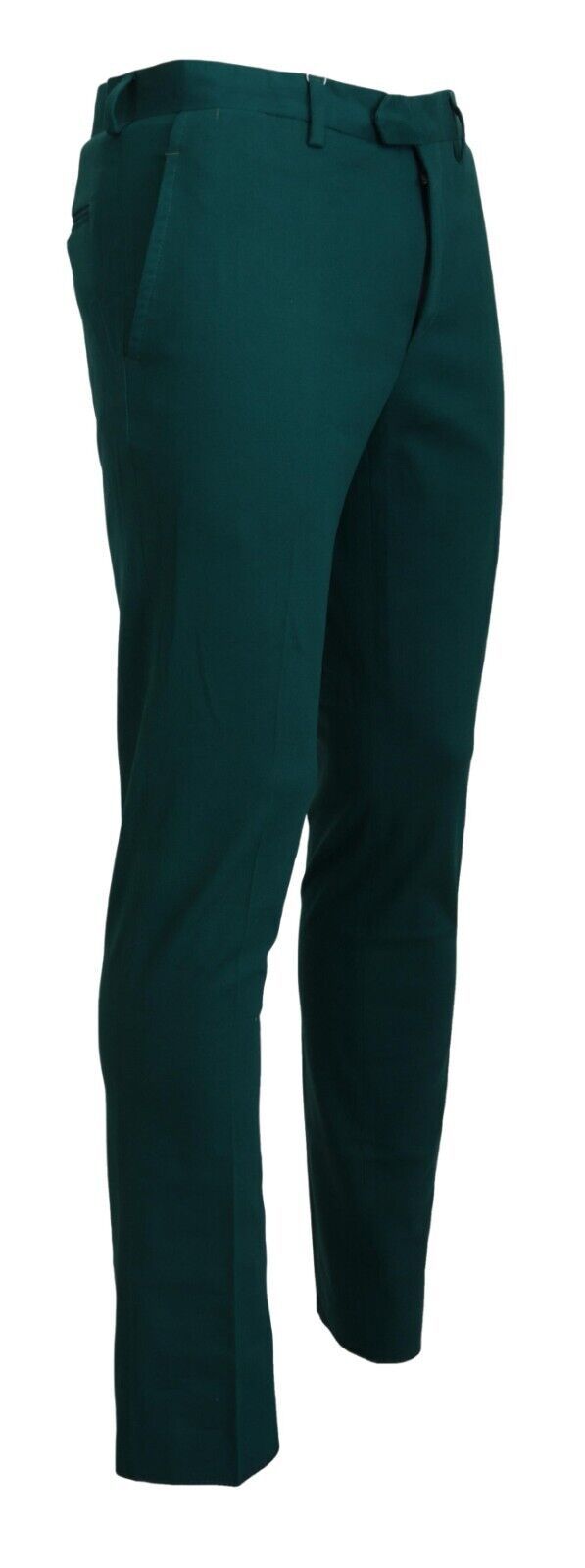 Elegantly Tailored Green Pure Cotton Pants - SEHABRANDS