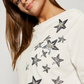 Elegant White Cotton Tee with Rhinestone Accents - SEHABRANDS