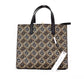 Mini Grind Signet Printed Leather Crossbody Tote Handbag Purse - SEHABRANDS