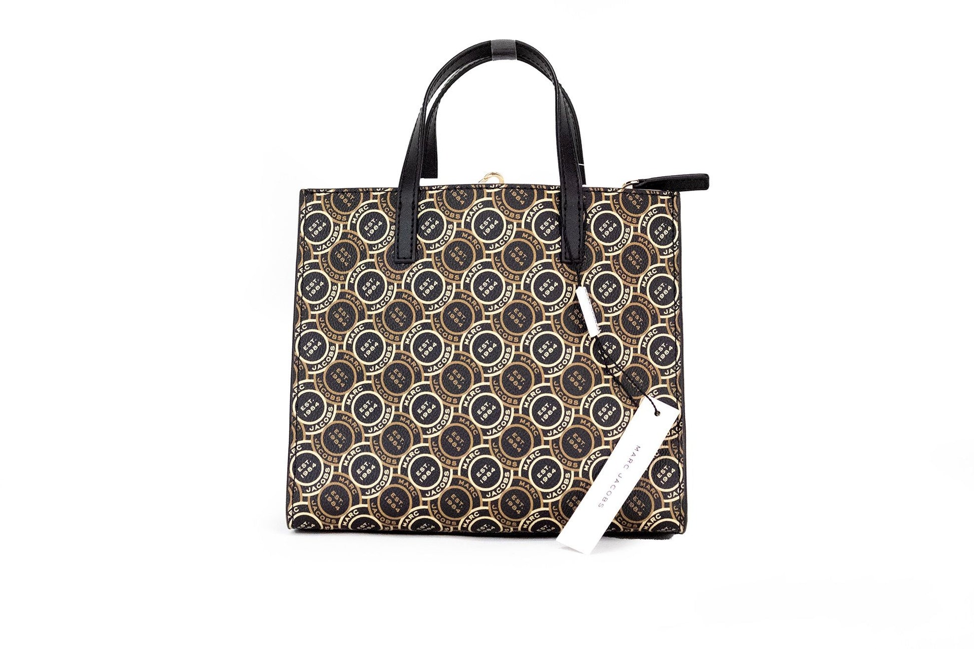 Mini Grind Signet Printed Leather Crossbody Tote Handbag Purse - SEHABRANDS