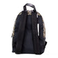 Signet Medium Black Logo Printed Leather Shoulder Backpack Bookbag - SEHABRANDS