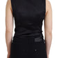 Dolce & Gabbana Elegant Black Silk Blend Waistcoat Vest