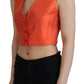 Dolce & Gabbana Elegant Orange Silk Waistcoat