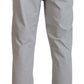 Elegant Gray Cotton Blend Pants - SEHABRANDS