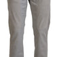 Elegant Gray Cotton Blend Pants - SEHABRANDS