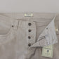 Elegant Gray Cotton Blend Pants - SEHABRANDS