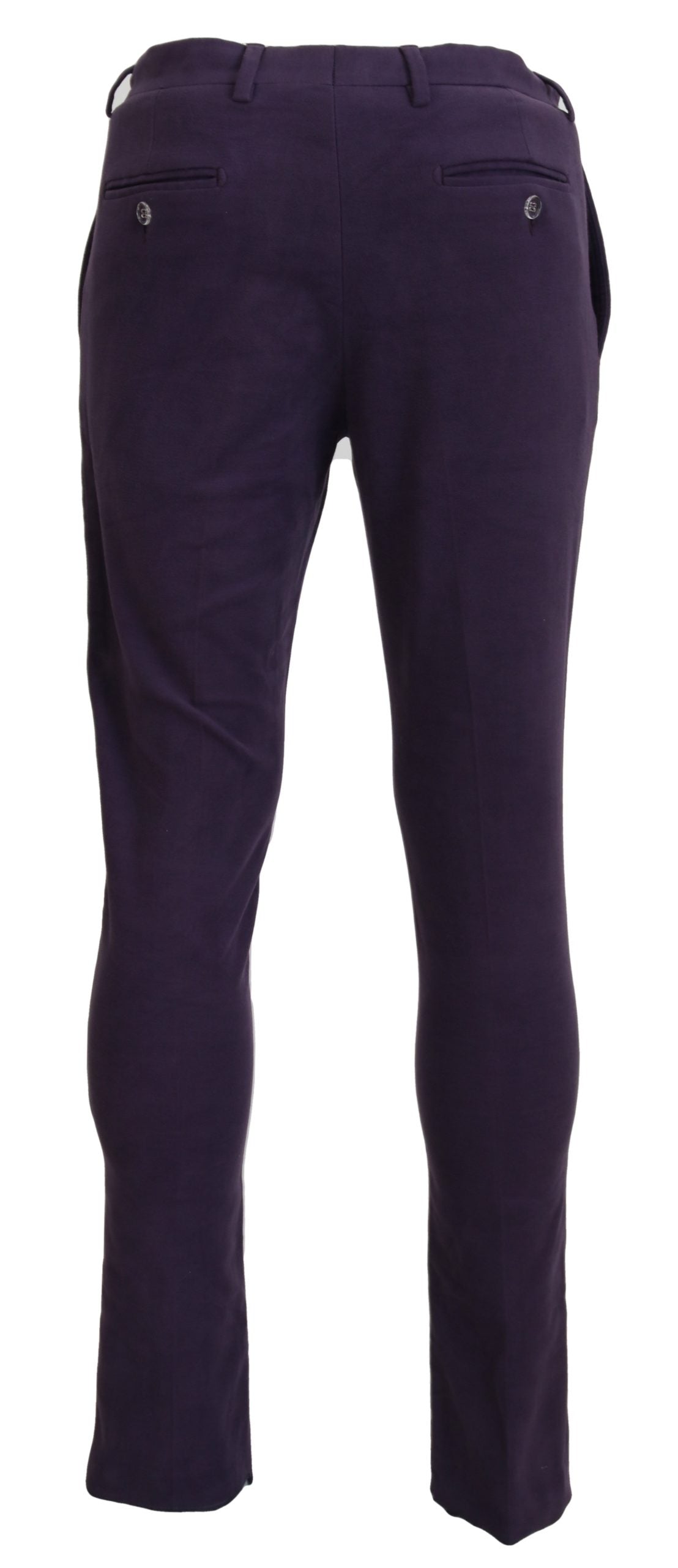 Elegant Purple Cotton Trousers - SEHABRANDS