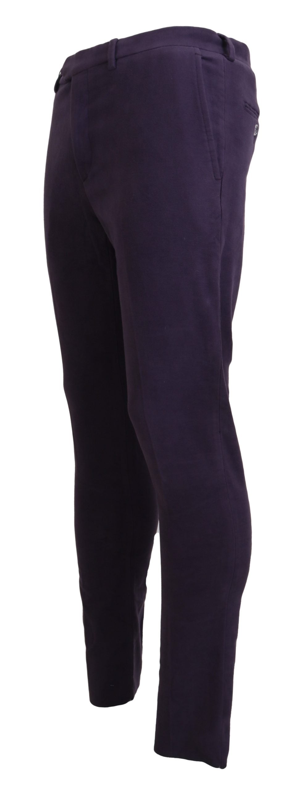 Elegant Purple Cotton Trousers - SEHABRANDS