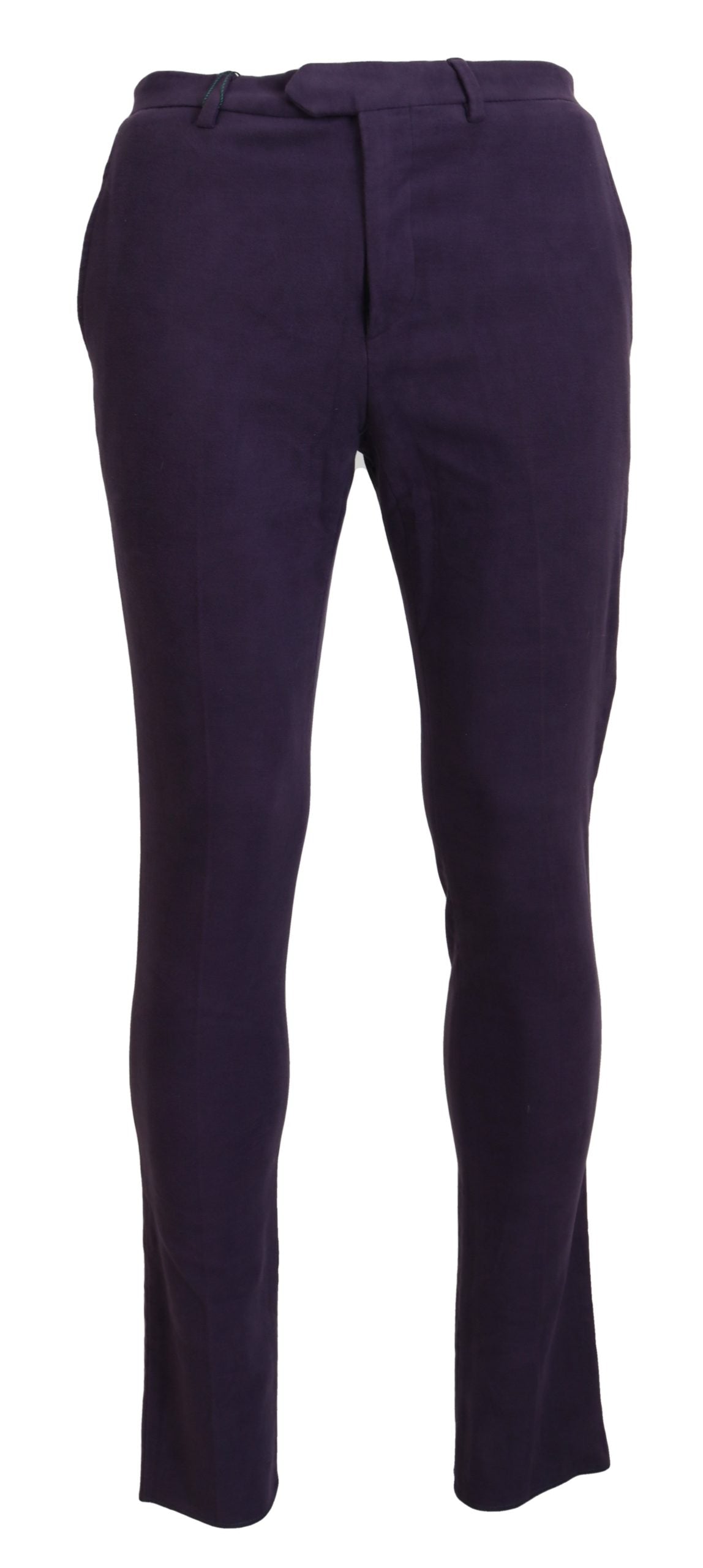 Elegant Purple Cotton Trousers - SEHABRANDS