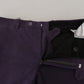 Elegant Purple Cotton Trousers - SEHABRANDS