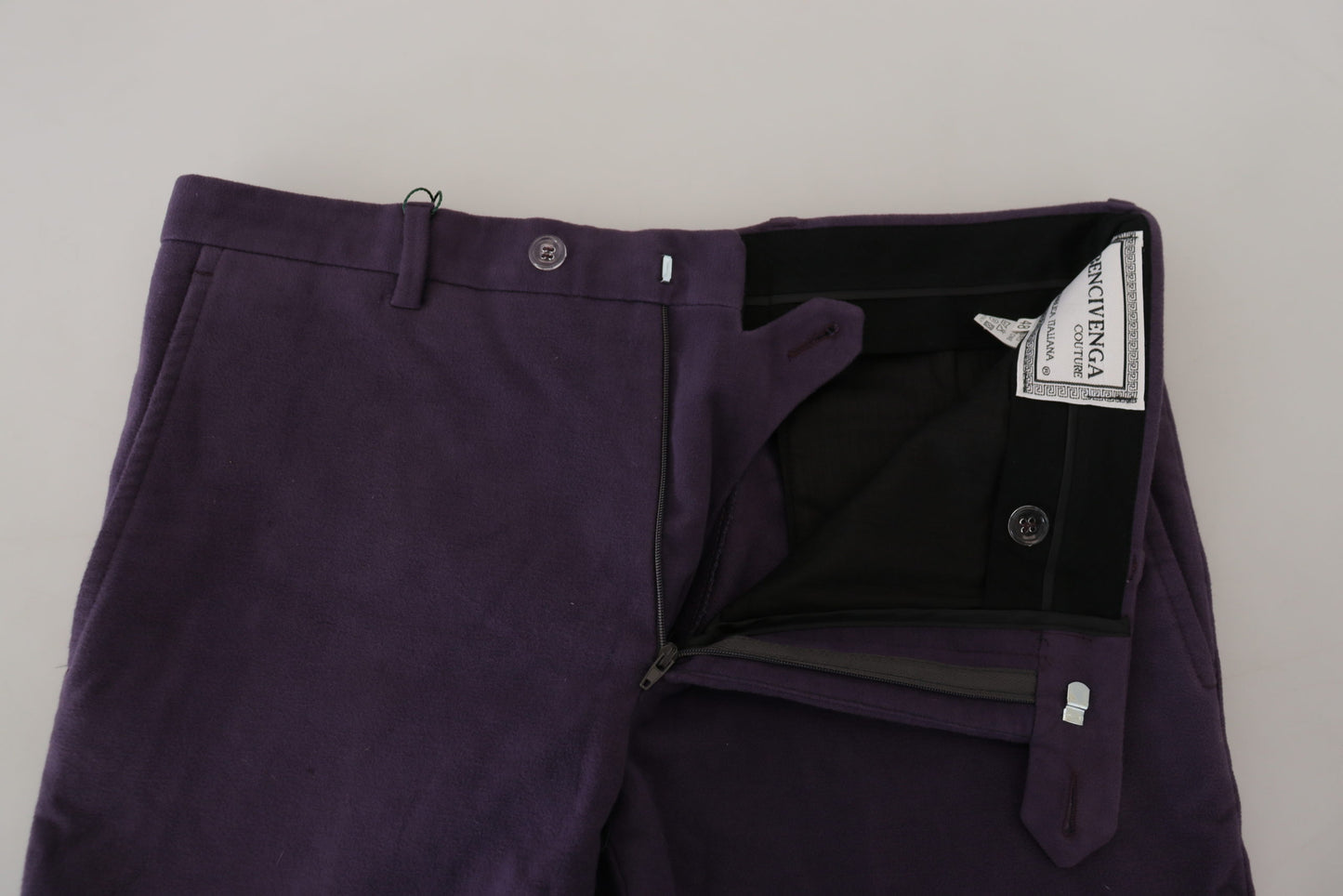 Elegant Purple Cotton Trousers - SEHABRANDS