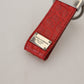 Dolce & Gabbana Chic Red Leather Keychain & Charm Accessory