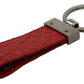 Dolce & Gabbana Chic Red Leather Keychain & Charm Accessory