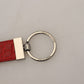 Dolce & Gabbana Chic Red Leather Keychain & Charm Accessory