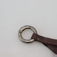 Elegant Brass & Leather Keychain Charm - SEHABRANDS