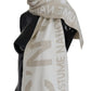 Elegant Beige Wool-Blend Scarf Wrap - SEHABRANDS