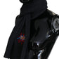 Dolce & Gabbana Elegant Black Wool Scarf Wrap