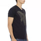 Black Cotton Men V-Neck T-Shirt - SEHABRANDS