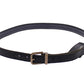 Dolce & Gabbana Elegant Blue Leather-Cotton Blend Men's Belt