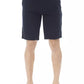 Blue Cotton Men Bermuda Shorts - SEHABRANDS