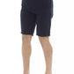 Blue Cotton Men Bermuda Shorts - SEHABRANDS