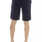 Blue Cotton Men Bermuda Shorts - SEHABRANDS