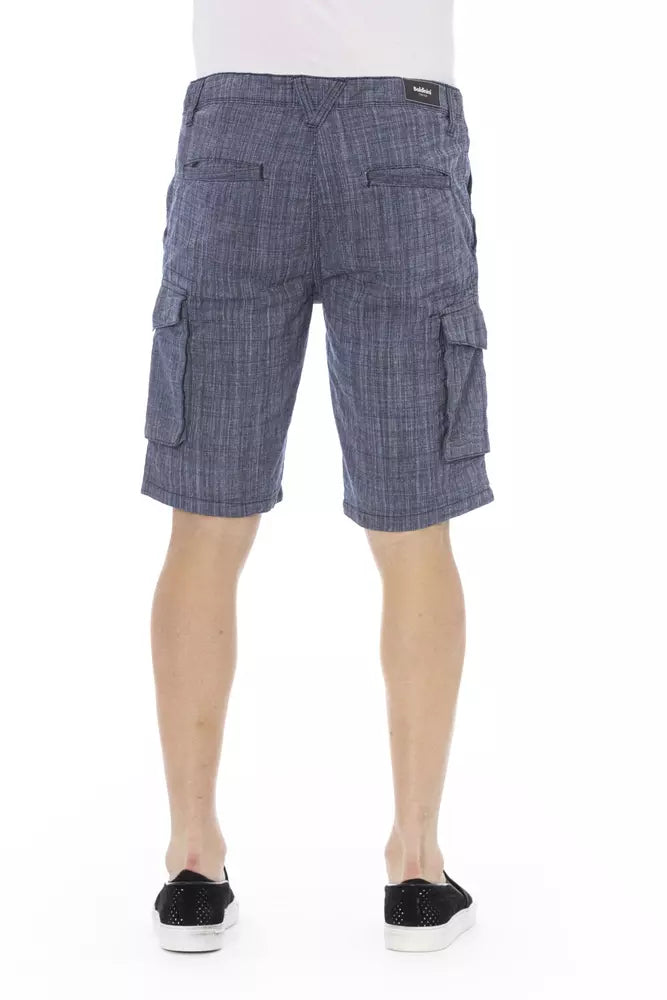 Blue Cotton Men Cargo Short - SEHABRANDS