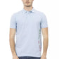 Light Blue Cotton Men Polo - SEHABRANDS