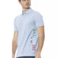 Light Blue Cotton Men Polo - SEHABRANDS