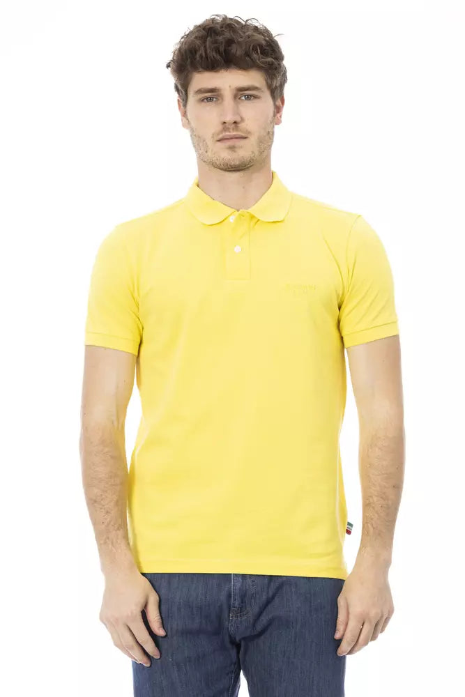 Yellow Cotton Men Polo - SEHABRANDS