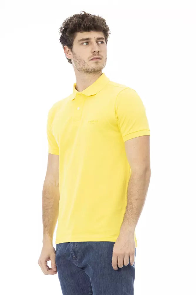 Yellow Cotton Men Polo - SEHABRANDS