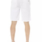 White Cotton Men's Bermuda Shorts - SEHABRANDS