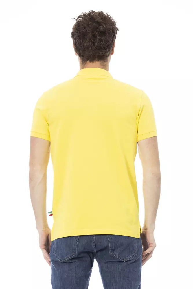 Yellow Cotton Men Polo - SEHABRANDS