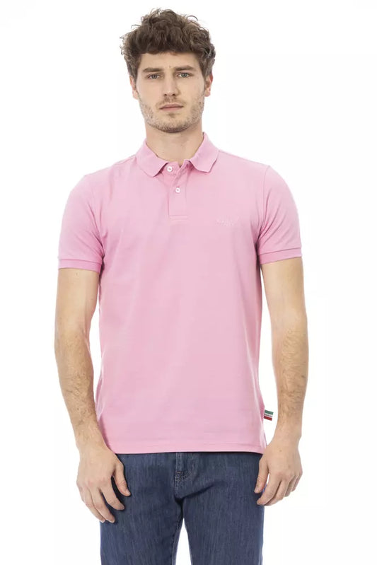 Pink Cotton Men Polo - SEHABRANDS