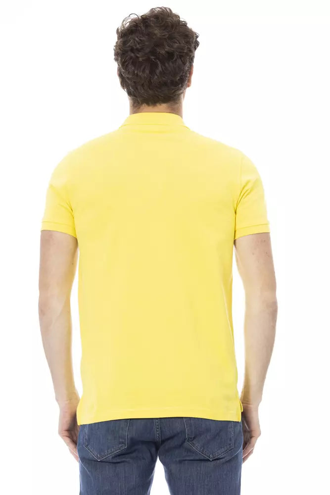 Yellow Cotton Men Polo-Shirt - SEHABRANDS