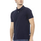 Blue Cotton Men Polo - SEHABRANDS