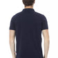 Blue Cotton Men Polo - SEHABRANDS