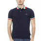 Blue Cotton Men Polo - SEHABRANDS