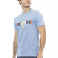 Light Blue Cotton Men T-Shirt - SEHABRANDS