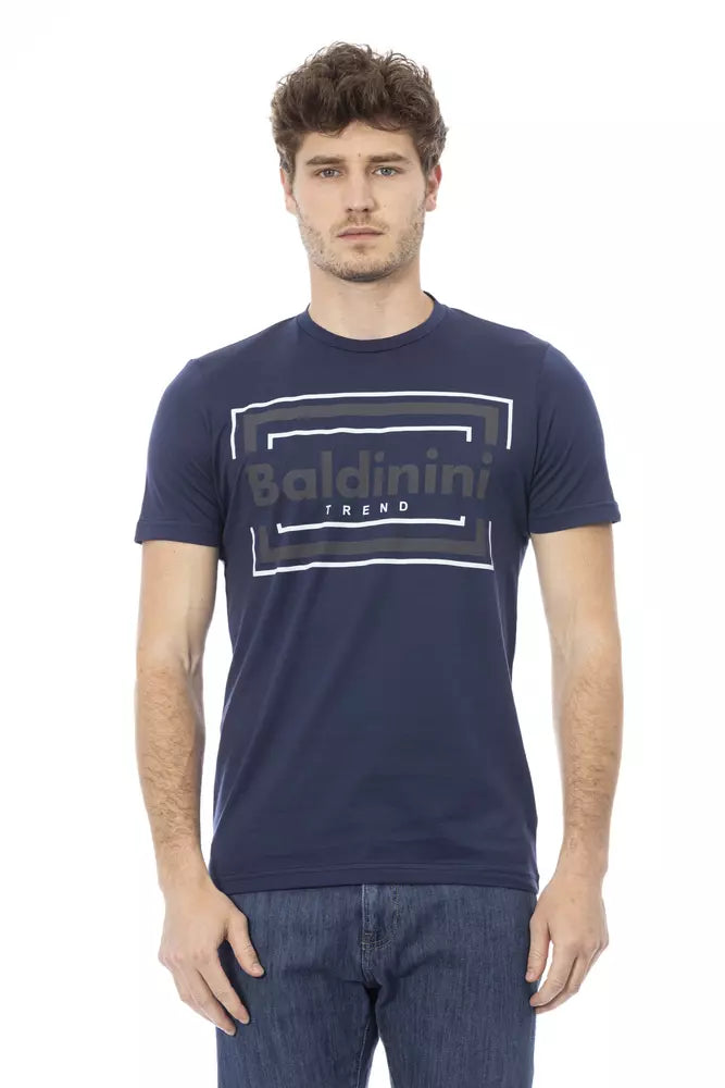 Blue Cotton Men T-Shirt - SEHABRANDS