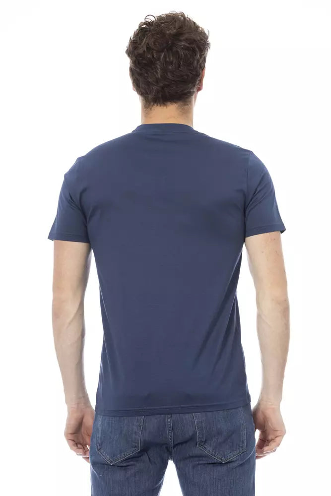 Blue Cotton Men T-Shirt - SEHABRANDS