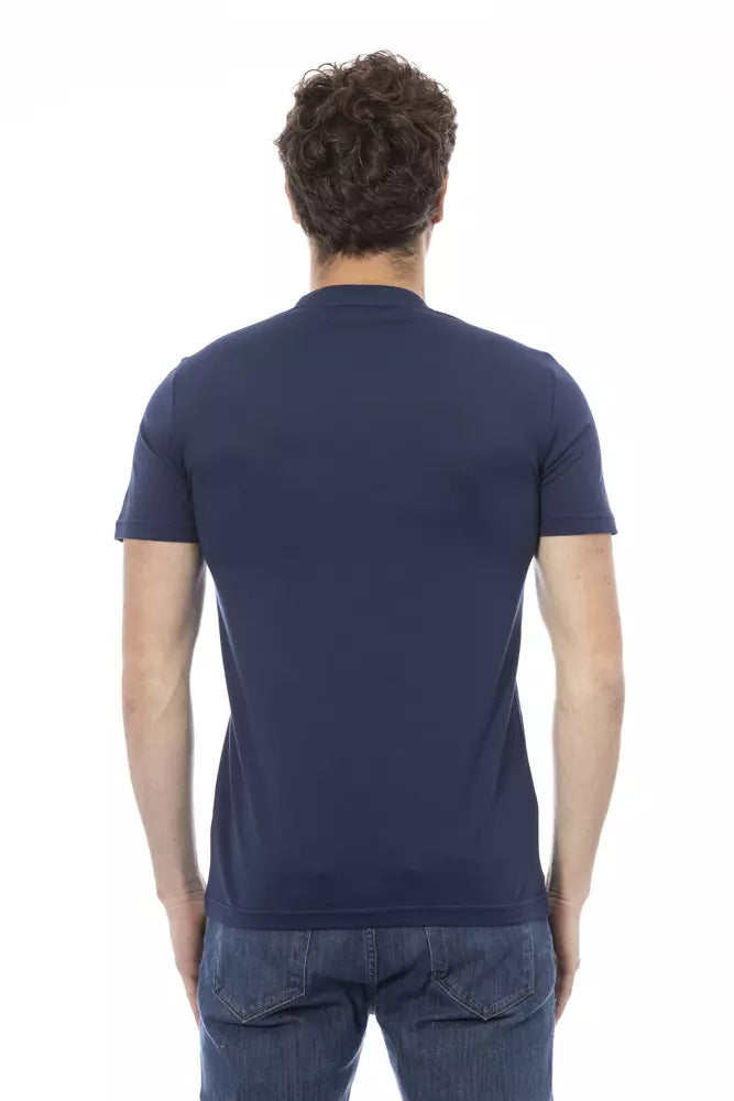 Blue Cotton Men T-Shirt - SEHABRANDS