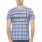 Light Blue Cotton Men T-Shirt - SEHABRANDS