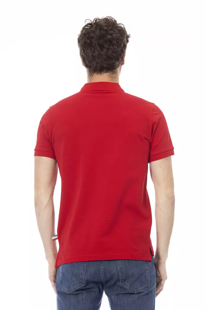 Red Cotton Men Polo - SEHABRANDS