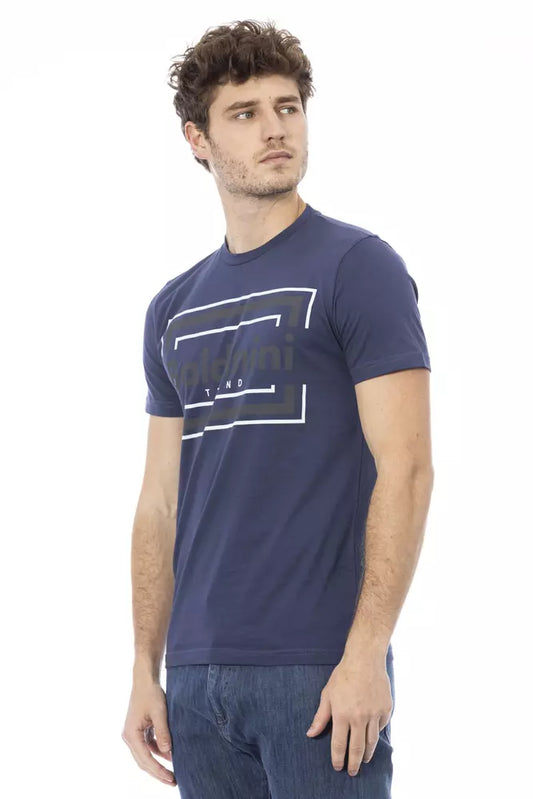 Blue Cotton Men T-Shirt - SEHABRANDS